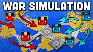 War Simulation in Minecraft | Epic Clash of Reds and Blues