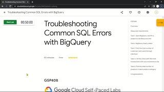 Troubleshooting Common SQL Errors with BigQuery | GSP408 | Solution