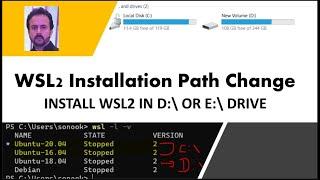 WSL installation directory change | Install WSL in different drive D:/E:/F: