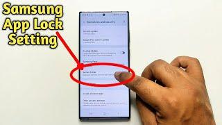 Samsung Galaxy A13 / A23 / S22 Ultra App Lock Setting