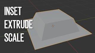 Basic Blender Tutorial: Inset, Extrude & Scale