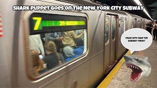 SB Movie: Shark Puppet goes on the New York City Subway!