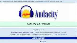 Record computer sound 'stereo mix' with Audacity Windows 7