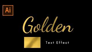 Golden text effect in Adobe Illustrator