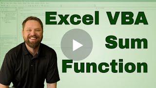 Excel VBA Coding the SUM Function as a Macro