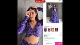 Meesho lehenga haul | sukhmani gambhir same lehenga on meesho | #shorts #trendingshort #meeshohaul