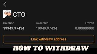 How to connect CTO wallet address to Satoshi | how to add & link CTO SATOSHI ADDRESS