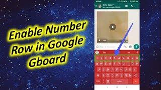 How to Enable Number Row in Google Keyboard