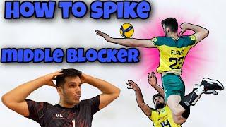 how to spike middle blocker