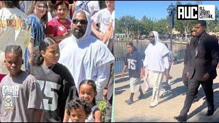 Kanye West Moving Like The President With His Kids At Disneyland