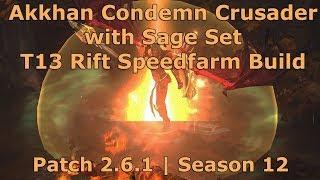 [Diablo 3] Akkhan Condemn Crusader w/ Sage Set | T13 Rift Speedfarm Build | Patch 2.6.1 & Season 12