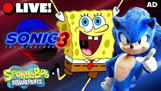 LIVE: Shadow Creates Chaos in Bikini Bottom!  | ft. Sonic 3 Trailer | SpongeBob