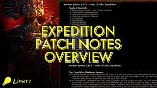 3.15 Expedition Patch Notes Overview | Path of Exile