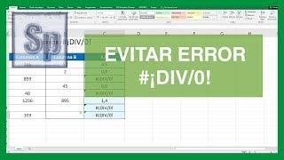 Excel - Ocultar error #¡DIV/0! en Excel | Función ESERROR. Tutorial en español HD