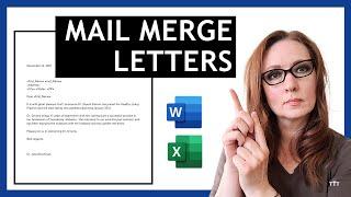 How to Create LETTERS in Microsoft Word Using Mail Merge | Use List From Microsoft Excel