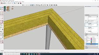 SketchUp 3D Проэктирование каркасного дома 6 на 9, Часть 1 Обвязка свай