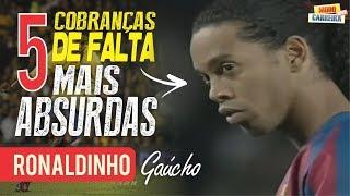 As 5 COBRANÇAS DE FALTA mais ABSURDAS de RONALDINHO GAÚCHO