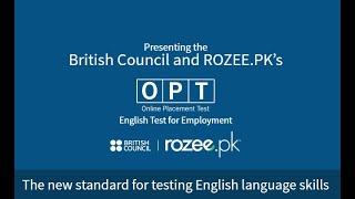 OPT - Online Placement Test by The British Council and Rozee.pk