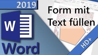 Word Form mit Text füllen in 1 MINUTE (HD 2019)