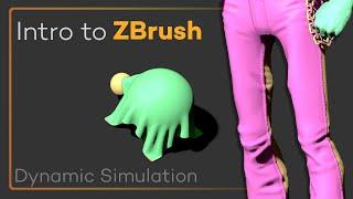 Intro to ZBrush 037 - Dynamic Simulation Menu! Easily create cloth and wrinkles on any object!