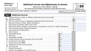 IRS Schedule 1 walkthrough (Additional Income & Adjustments to Income)