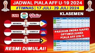 Jadwal Piala AFF U 19 2024 - Timnas Indonesia vs Filipina - Piala AFF U19 2024 - Live Indosiar