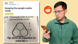 keeping the people maths ready (GCSE geometry problem, Reddit r/GCSE)