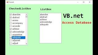 Programming in Visual Basic.NET: Fill listbox from Checked items checkedlistbox  in V.B net