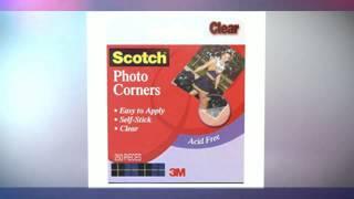 3M Scotch Photo Corners Self Adhesive 250/Box, Clear