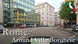 Rome | City Drive, Italy [Around Villa Borghese] December 2022 | ️