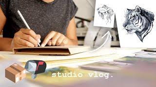 Filming, Sticker-Making, Patreon-Packaging, and Printing 300 Prints  · Studio Vlog   · ad