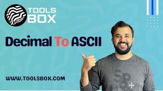 How To Convert Decimal To ASCII | WWW.TOOLSBOX.COM