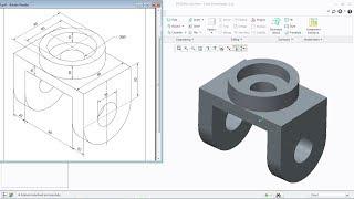 Creo Practice Exercises for Beginners - 2 | Creo Part Modeling Tutorial