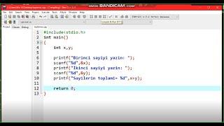 C ile toplama işlemi nasıl yapılır?