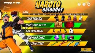 10 January 2025 Naruto Event Calender Free Rewards | Free Fire Naruto Event | Free Fire New Event