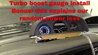 How to fit a turbo boost gauge - then it shows why we have a weird power loss .... BONUS !!