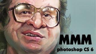 Сергей Пантелеевич Мавроди. Рисование. Speedpaint. Шарж. photoshop