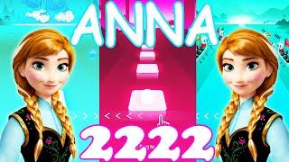 Frozen Anna Love Is An Open Door Tries To Beat 2500 High Score! - Tiles Hop EDM Rush!