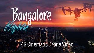 Bangalore Aerial view in 2024 4K Drone Video - NIGHT VIEW