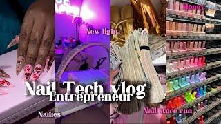 🫧LIFE OF A NAIL TECH.. $$600+ DAY |NAIL STORE RUN| NAIL TALK! #nailtech #nailtechlife