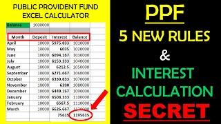 PPF New Rules 2020 & PPF Interest Calculation | PPF Excel Calculator | How to Calculate PPF Interest