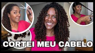 COMO CORTAR EM CASA O CABELO CACHEADO @mabs