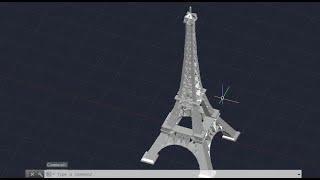 AutoCAD 3D Practice - Eiffel tower (Paris France) 3D Model - QasimCAD