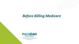 Before Billing Medicare