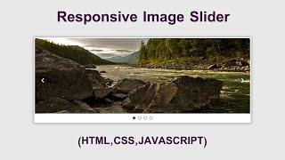 Responsive Image Slider With Auto-paly, Manual Navigation Buttons & Indicators | Pure JavaScript