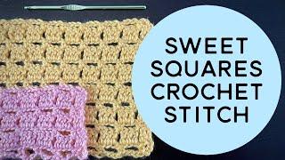 How to Crochet a Squares Pattern for Blankets & Scarves - beginner-friendly!