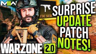 WARZONE 2: Surprise UPDATE PATCH NOTES! New WEAPON CHANGES & Gameplay Updates! (MW2 Patch Notes)