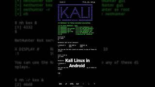 Kali Linux in Android    NO ROOT    2022 #shorts #kalilinux #kali #nethunter #cybercommunity