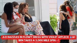 JLo Dazzles in Flowy Dress with Violet Affleck | Ben Takes a 3,000 Mile Spin! Hamptons #jlonews