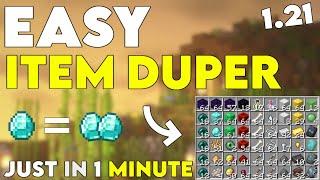 Easiest Way To Dupe Your Items In Minecraft 1.21 - Easy Duplication Glitch